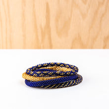 Load image into Gallery viewer, Navy and Gold Bracelet Set
