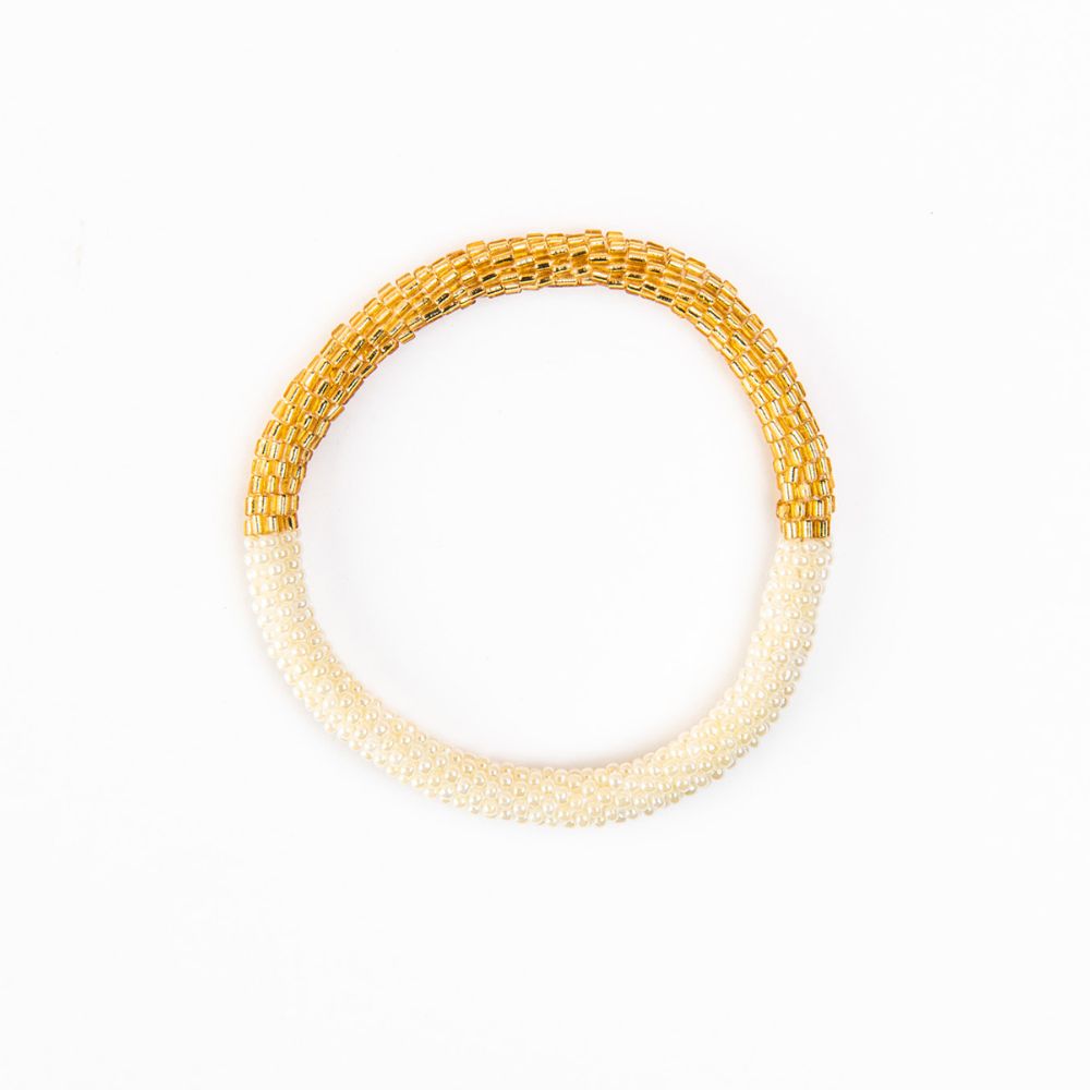 Gold Ivory Split Bracelet