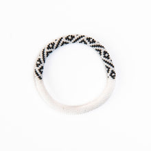 Load image into Gallery viewer, Black Stepping Stone White Split Bracelet
