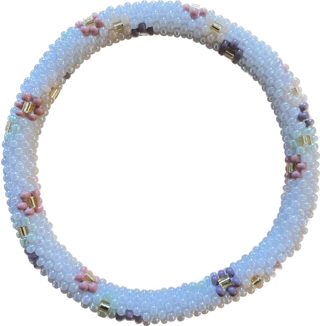 Spring Flowers - Blush and Lavendar Bracelet