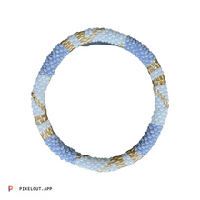 Load image into Gallery viewer, Gray, Gold and Cream Bracelet
