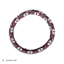 Load image into Gallery viewer, Bronze, Rust Red and Cream Bracelet
