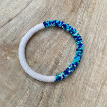 Load image into Gallery viewer, Blue Confetti White Split Bracelet
